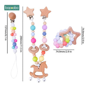 Baby Wooden Mobile Silicone Bead