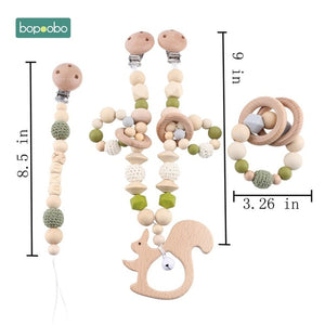 Baby Wooden Mobile Silicone Bead